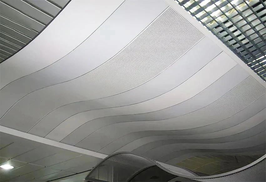 wavy aluminum ceiling panel